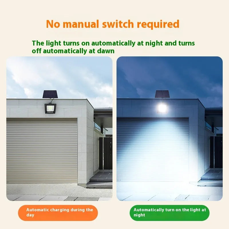 IP65 waterproof solar courtyard LED light for outdoor garden illumination with three brightness options