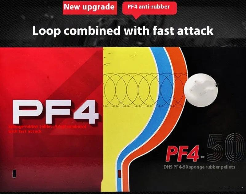Fast Attack Sticky Classic-50 table tennis racket with anti-rubber surface in red and black colour options.