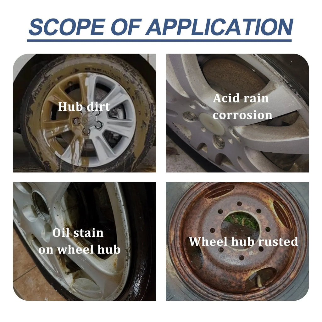 Brake disc cleaning kit with 100ml bottle, sponge, and cloth for rust removal