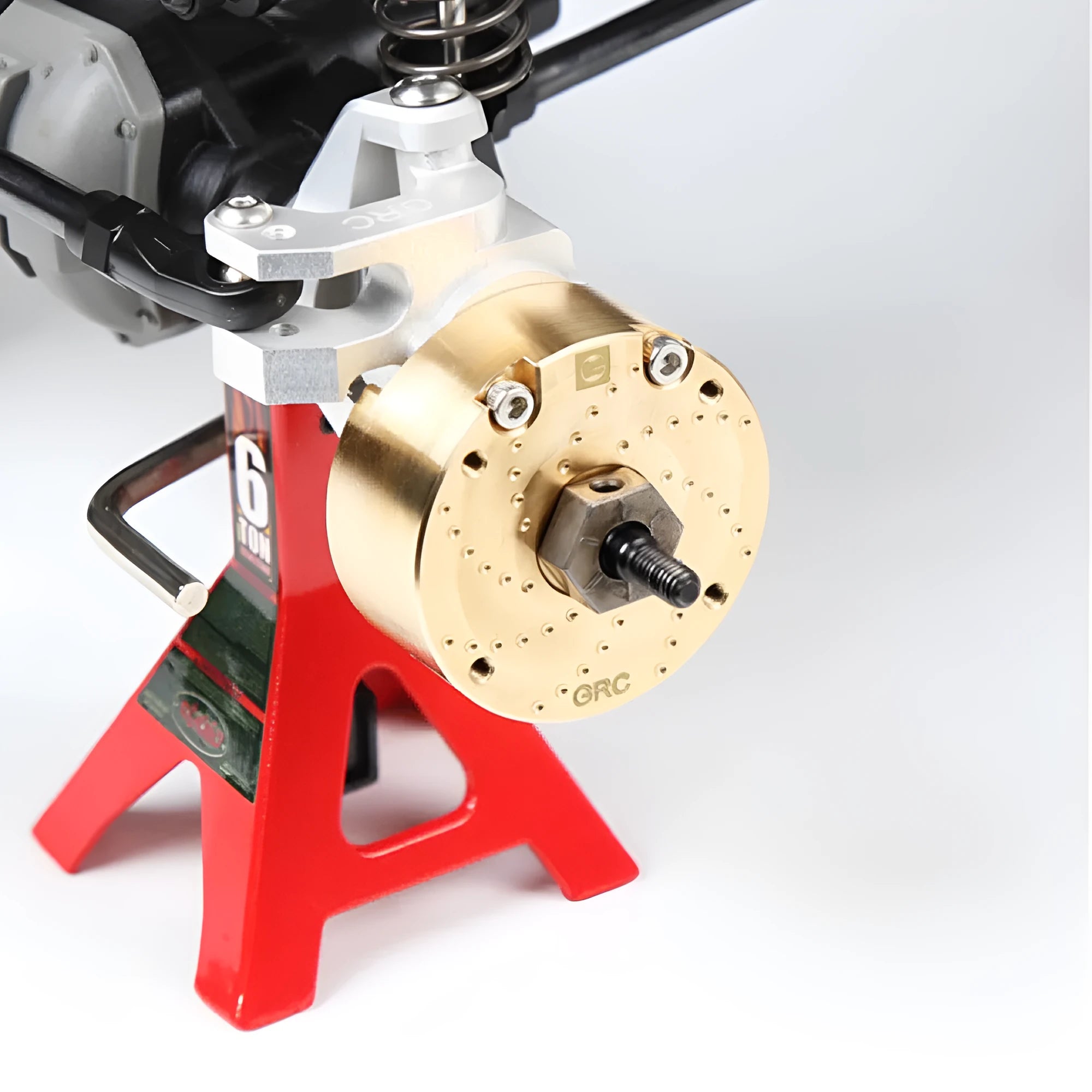 Brass gearbox cover accessory for metal toy axle door side assembly