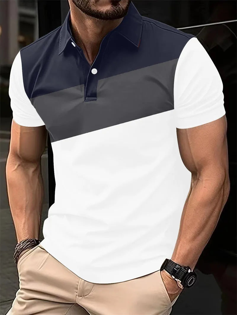 Men's loose fit short sleeve T-shirt with a 3D digital printed pattern.