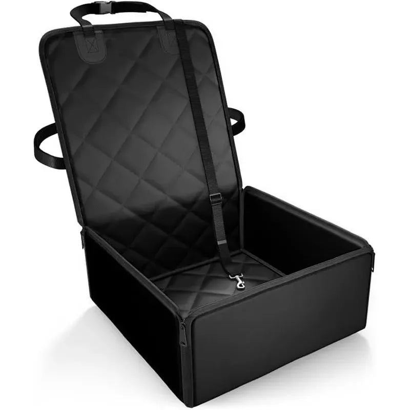 Big dog car seat pad with non-slip base, size 42x42x20cm, in black colour