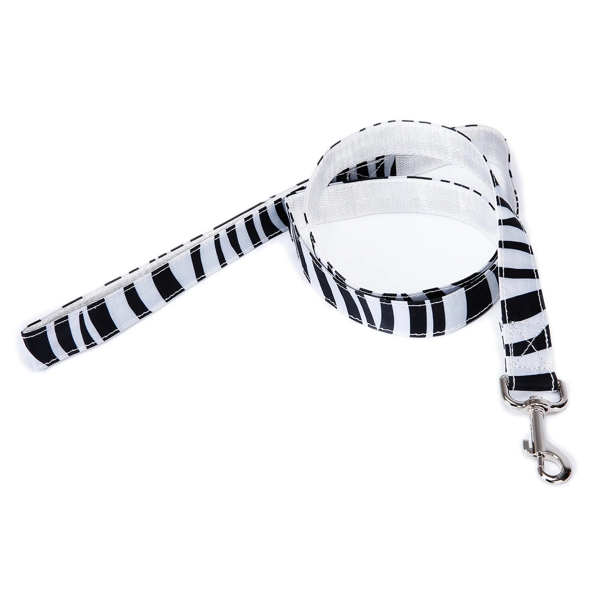 Black plaid stripe Christmas pet traction rope with adjustable handle, 120cm length for dog walking