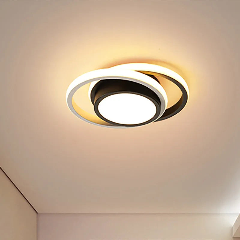 Modern Nordic aluminium ceiling light with geometric design for hallway corridor illumination