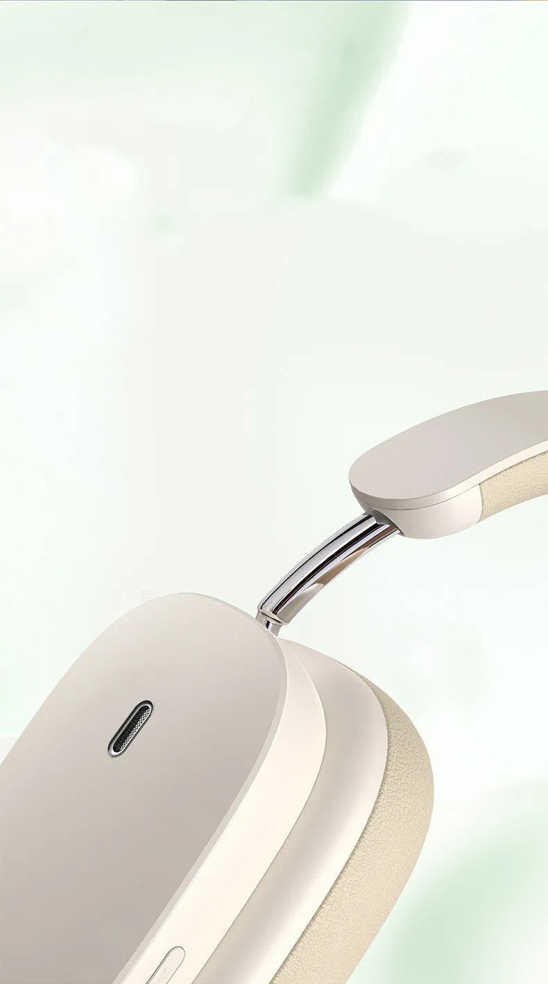 Active noise reduction ANC Bluetooth 5.2 headset in dark gray with head-mounted design and built-in microphone
