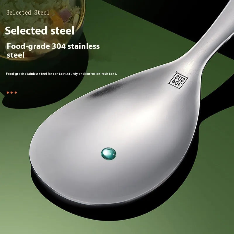 304 stainless steel meal spoon with simple design and polished surface