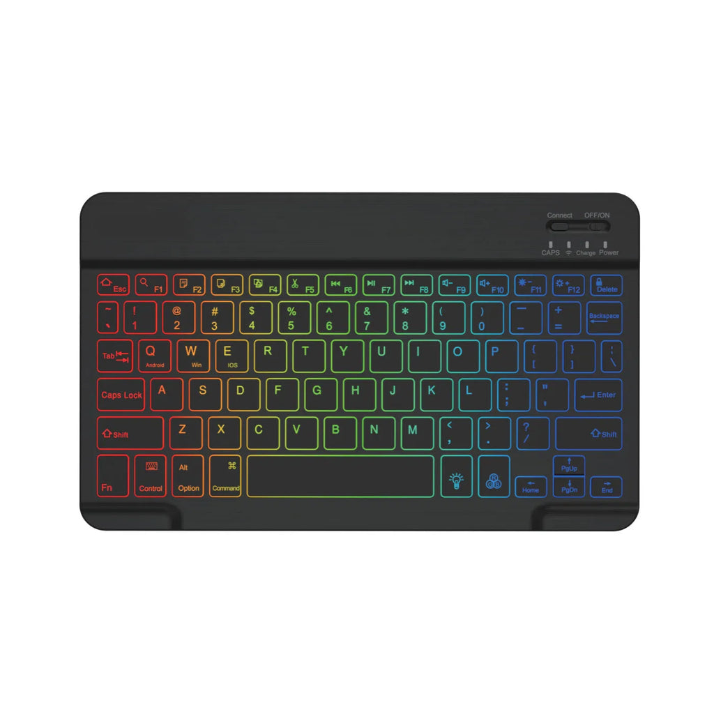 10-inch Bluetooth keyboard tablet with colourful backlighting for mobile phones and tablets