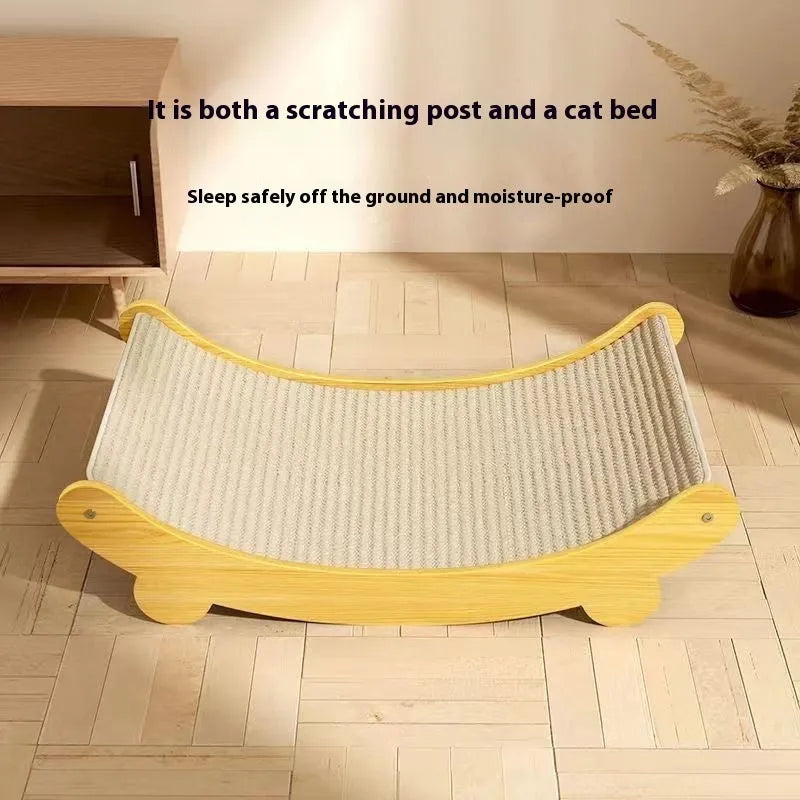 Sisal cat scratch board with wear-resistant blanket surface in large and small size options