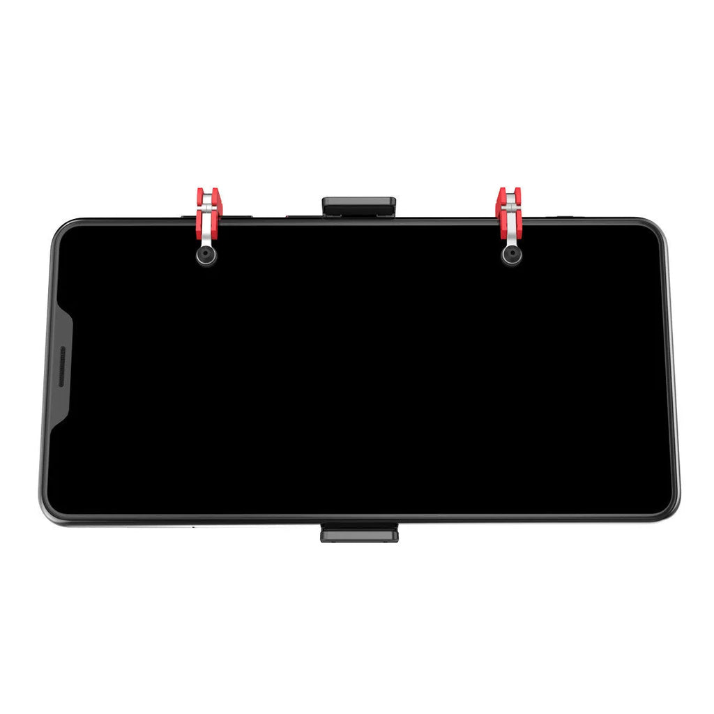 PG-9137 black mobile phone gaming trigger bracket with adjustable metal trigger and telescopic phone clip