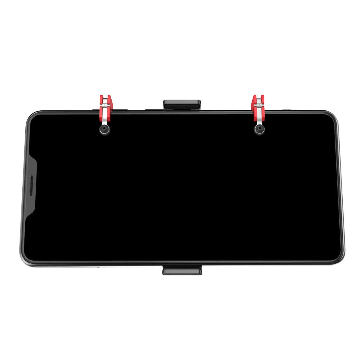 PG-9137 black mobile phone gaming trigger bracket with adjustable metal trigger and telescopic phone clip