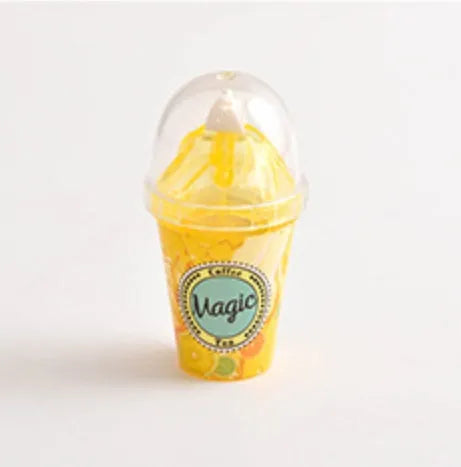 Plastic ice cream shape correction tape with 6 metre length in red shell on white background