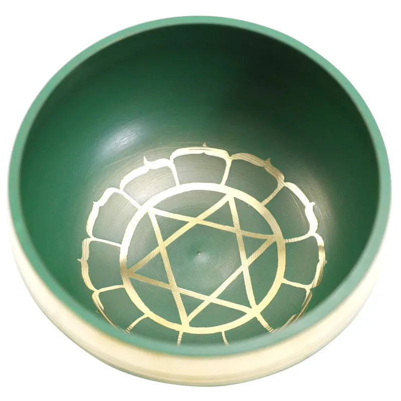 7.8cm handmade Himalayan singing bowl in colourful metal for yoga meditation percussion instrument