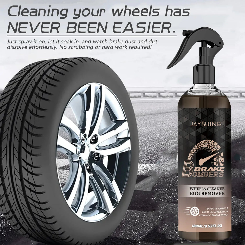Brake disc cleaning kit with 100ml bottle, sponge, and cloth for rust removal