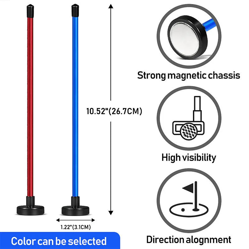 Aluminium alloy magnetic golf swing trainer in red or blue colour with baseball bar alignment