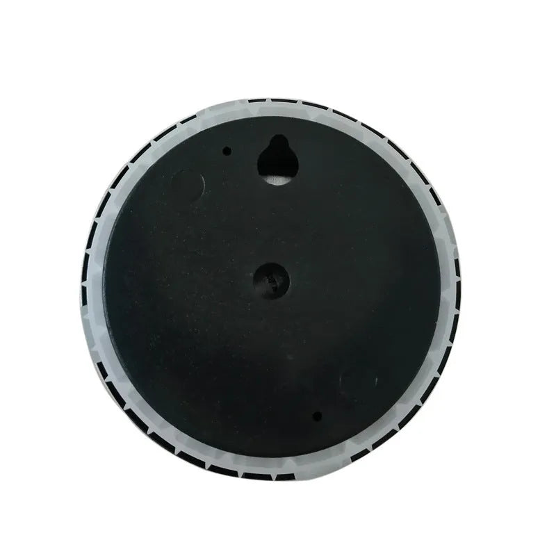 Circular aluminium analogue thermometer and hygrometer with temperature and humidity dials.