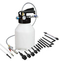 Pneumatic automatic transmission oil changer machine with motor and fluid tank.