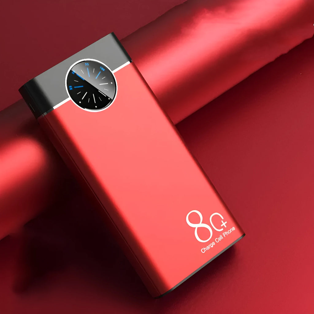 20000mAh fast charging power bank in alloy casing with LED flashlight