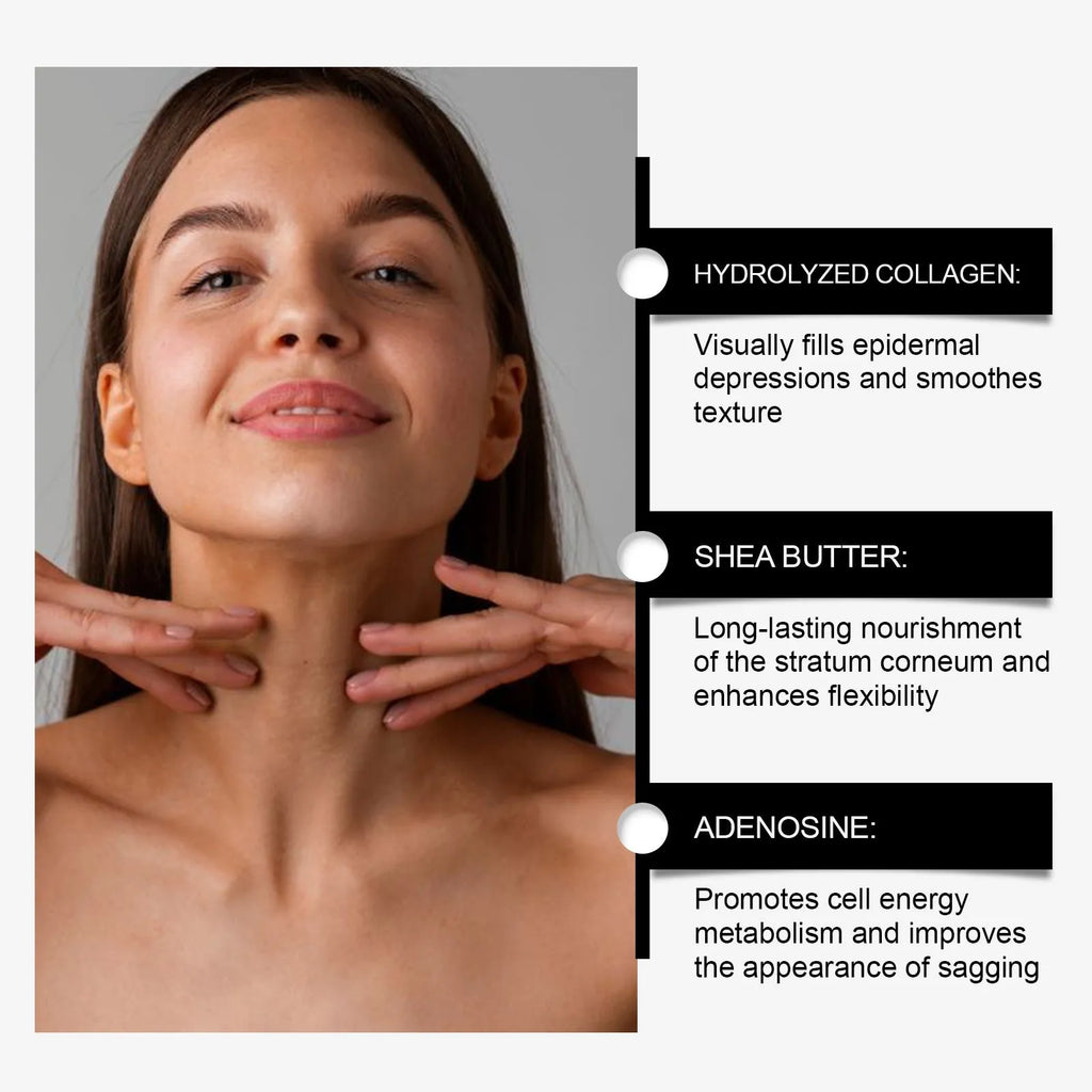 50g tube of tightening neck cream with hydrolysed collagen and hyaluronic acid