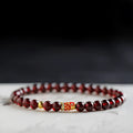 Wine red glass bead bracelet in single circle and double circle New Chinese styles