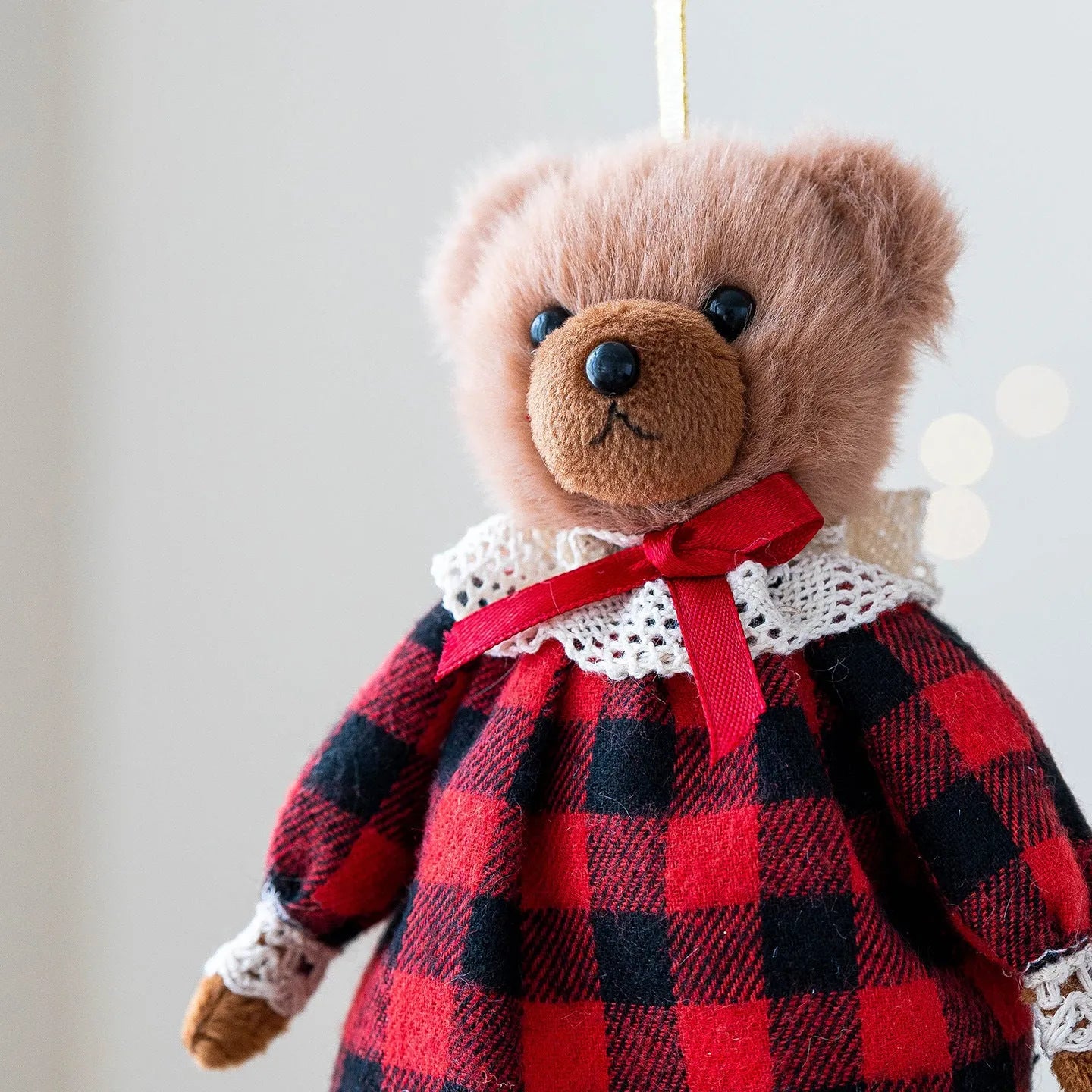 Couple plush bear doll set showing gentleman bear and princess bear characters with cloth construction
