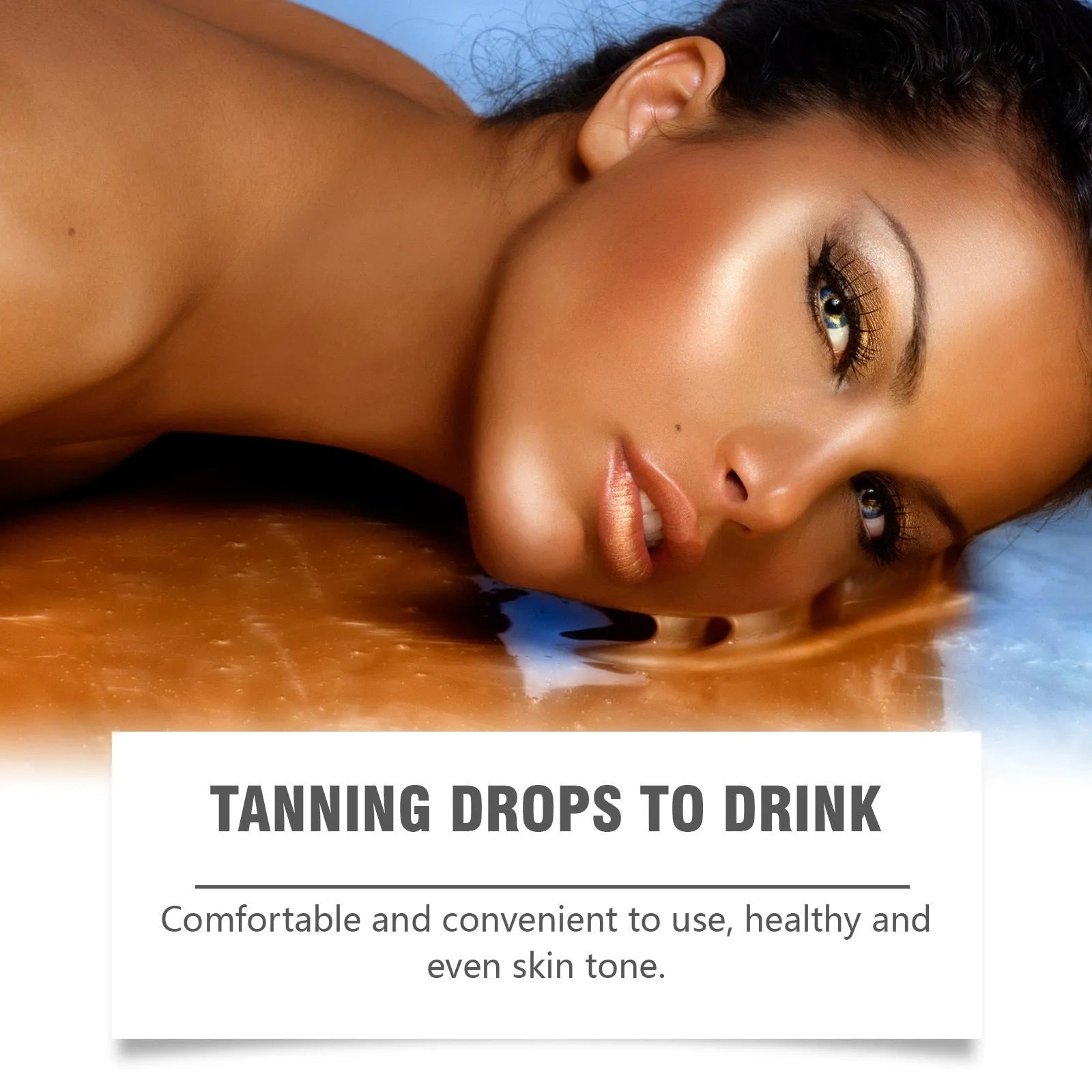 Googeer Tanning Drops To Drink Body Treatment bottle, 60ml net content.