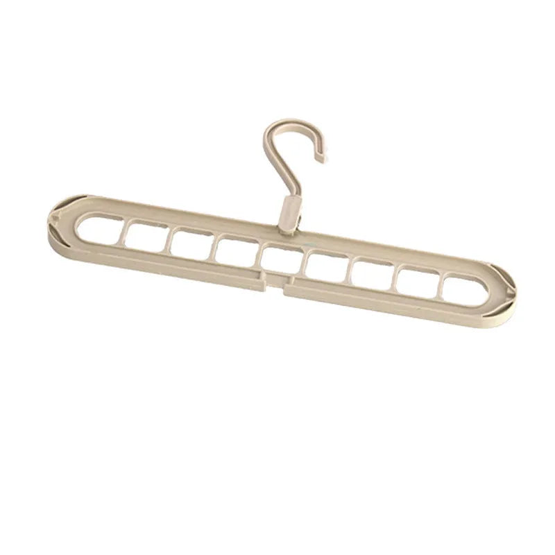 Plastic nine-hole folding hanger for trousers in modern simplicity design