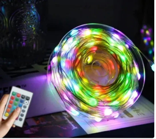 Multi-colour LED animated outdoor Christmas tree lights for garden decoration in 1.5m or 2m sizes