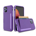 iPhone 11 protective case in six solid colours: black, red, pink, dark blue, blue, and purple.