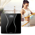 Matte black electronic body scale with digital display for weight measurement up to 180kg