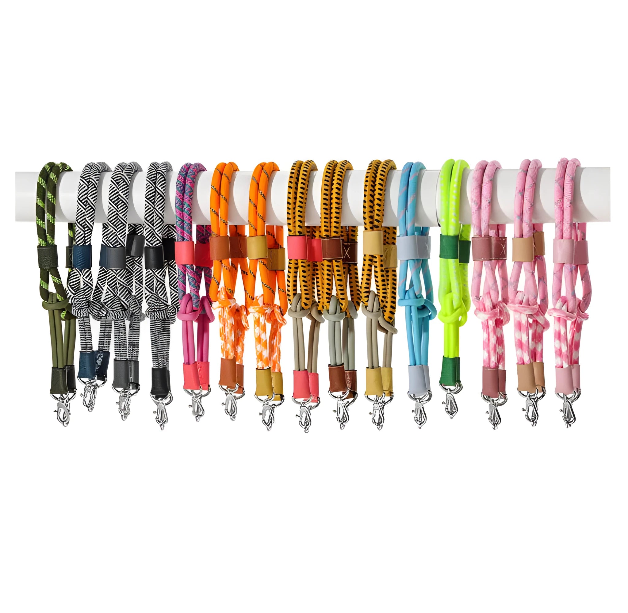 Braided rope shoulder strap for bags with alloy buckle, shown in 78cm and 100cm lengths.
