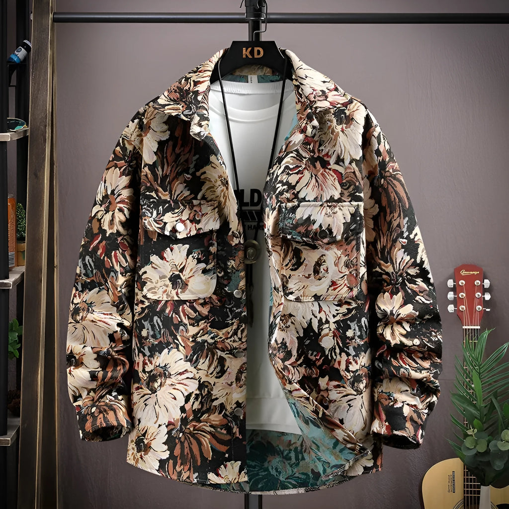 Casual lapel shirt coat in polyester available in black, blue, apricot, red, and violet.