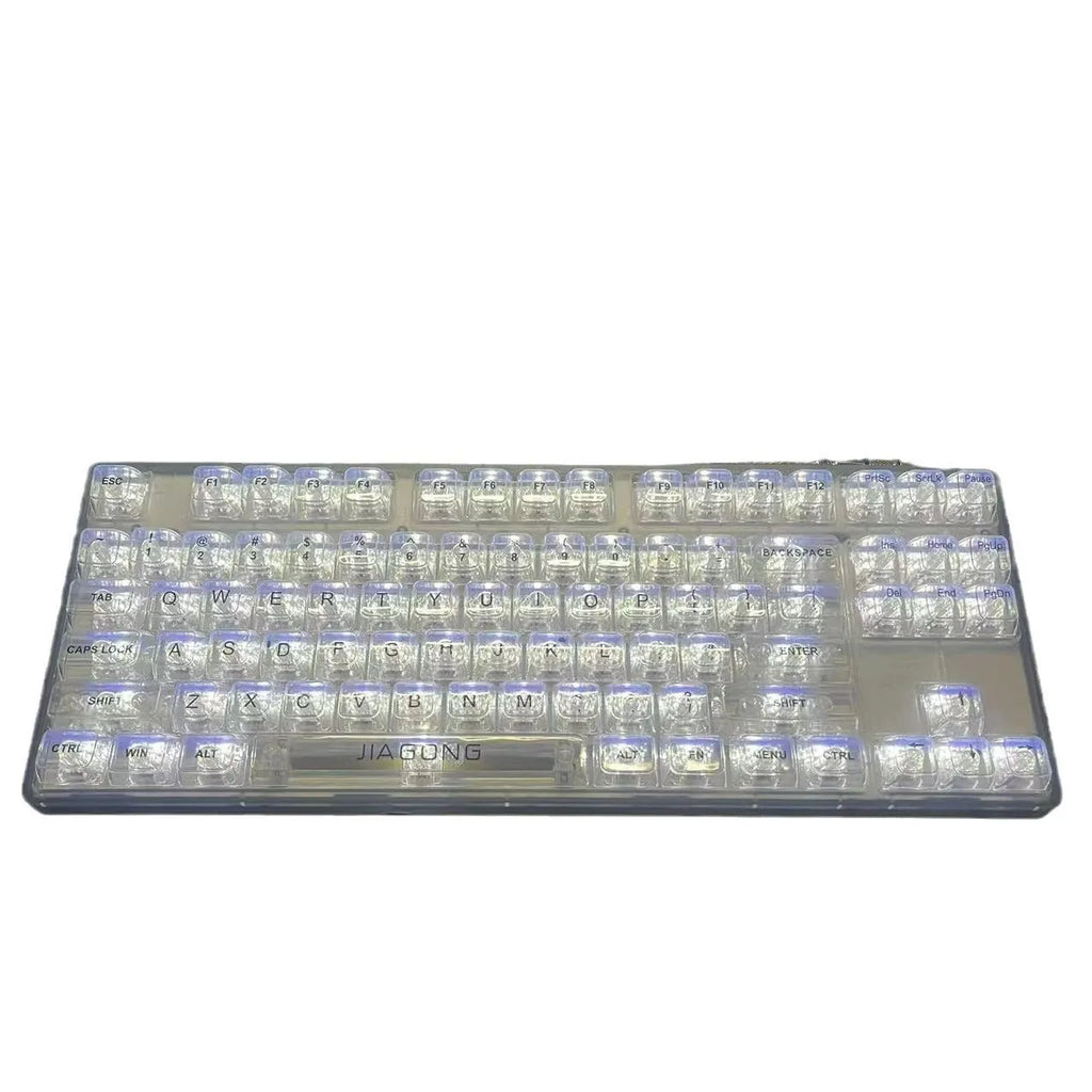 132 transparent plastic key caps for mechanical keyboard replacement