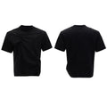 Men's pleated cotton T-shirt in loose fit with round neck and short sleeves