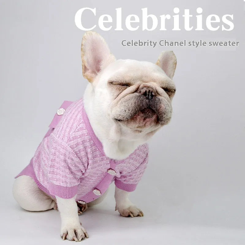 Wool fabric Schnauzer dog clothing in classic style for autumn and winter seasons