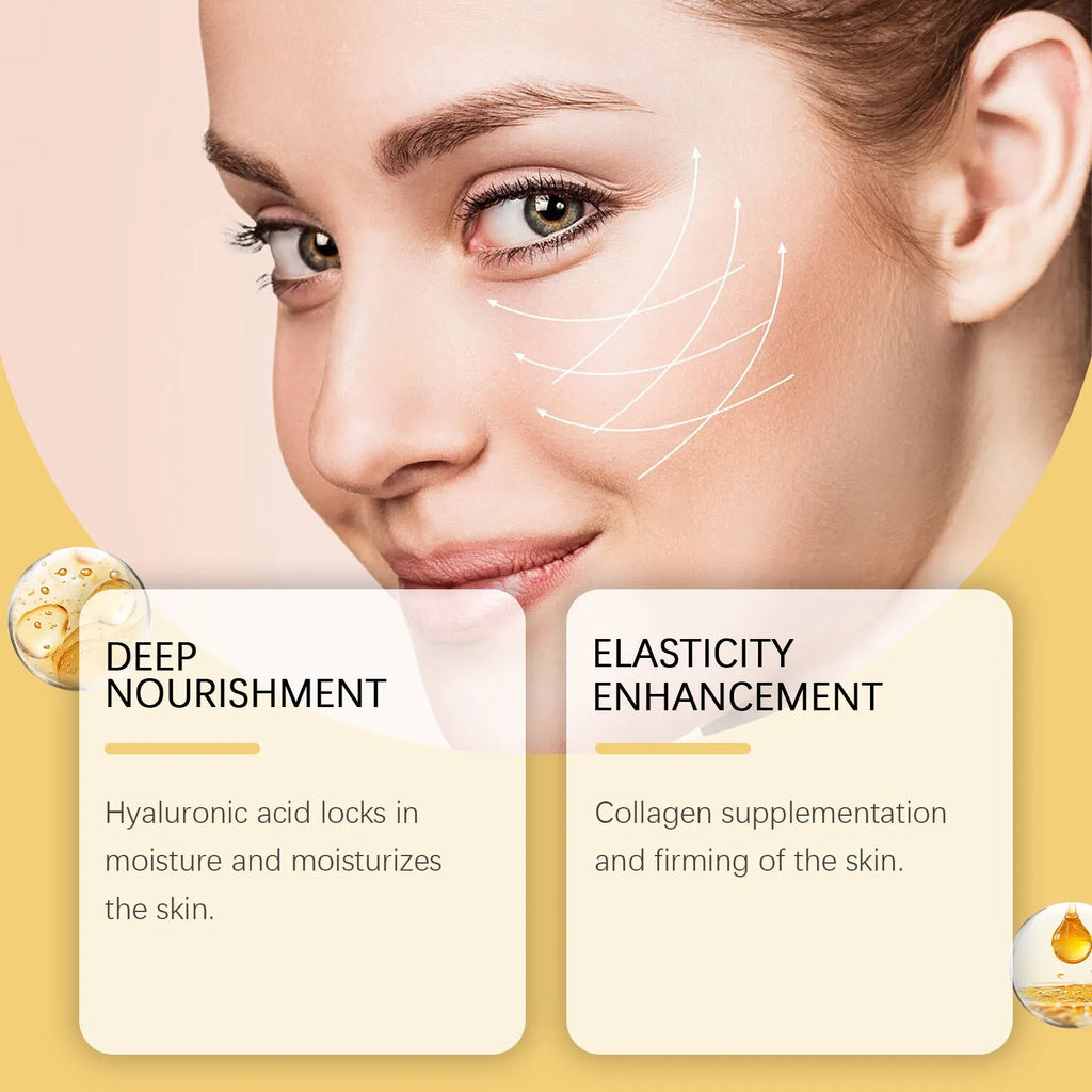 50g pot of neck firming cream with hyaluronic acid and collagen formulation