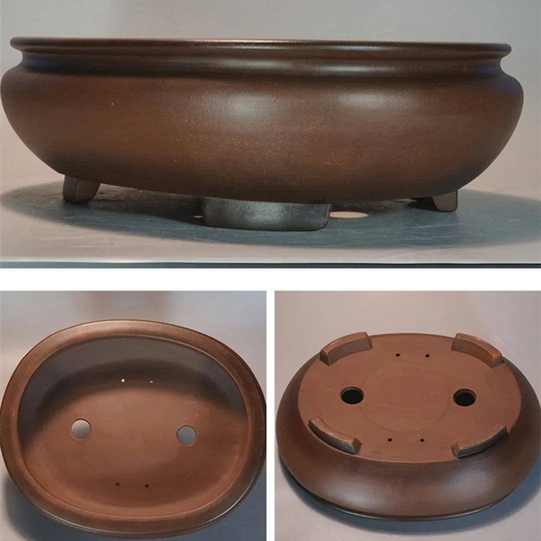 Purple sand handmade desktop flowerpot measuring 58cm by 47cm by 18cm
