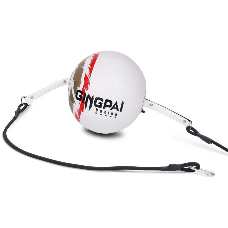 PU leather hanging boxing speed ball for reaction training in black colour