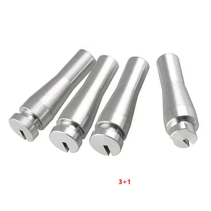 Four silver aluminium car lock cable repair parts for Ford F150 F250 F350 cab rear latch