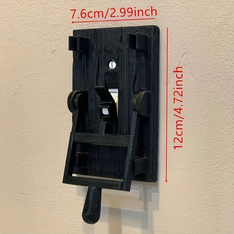 DZ1V1 retro-style decorative mechanical light switch with plate for exposed installation.
