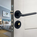 Aluminium alloy split magnetic door lock handle for indoor timber doors