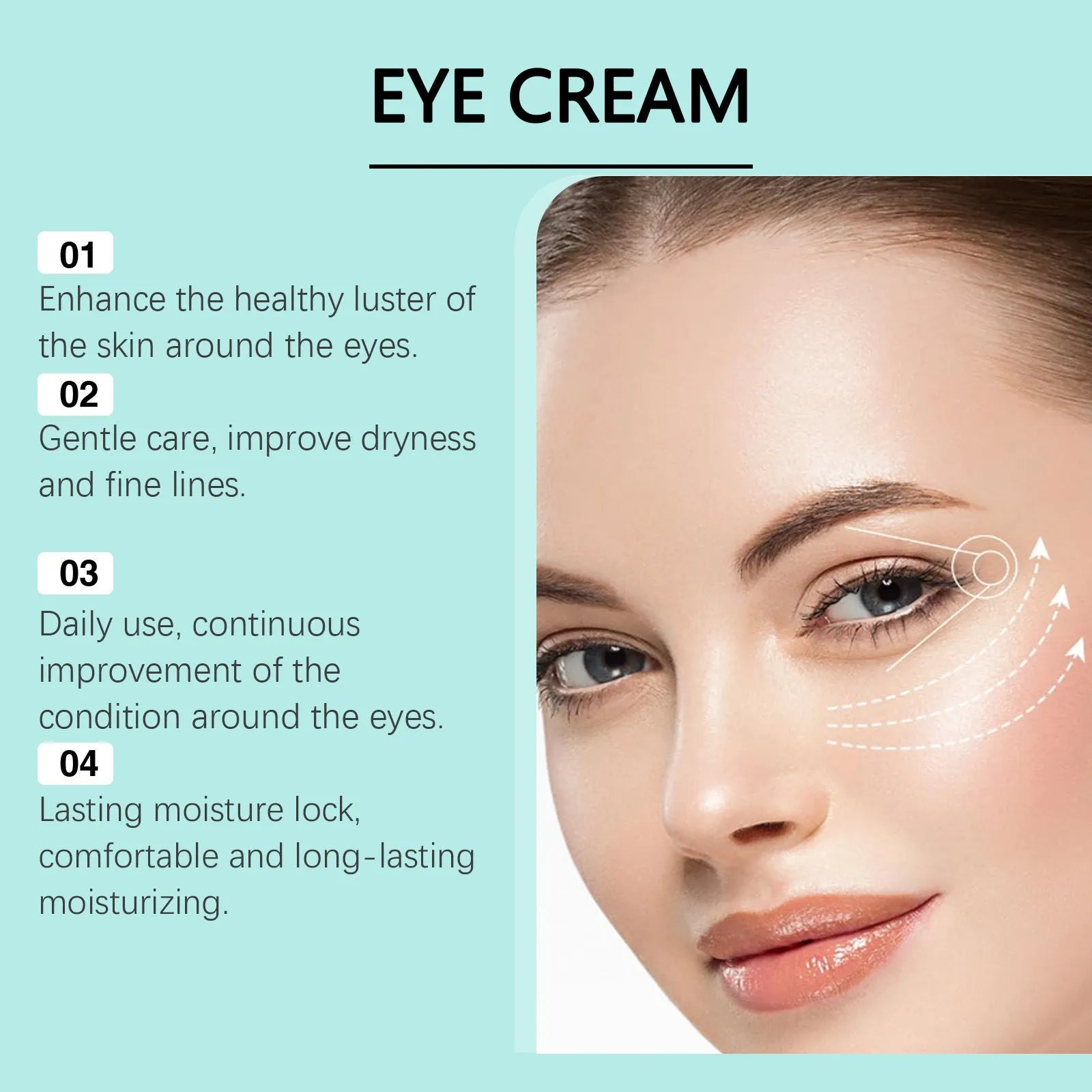 30g jar of retinol anti-aging eye cream with hyaluronic acid for dark circles and fine lines