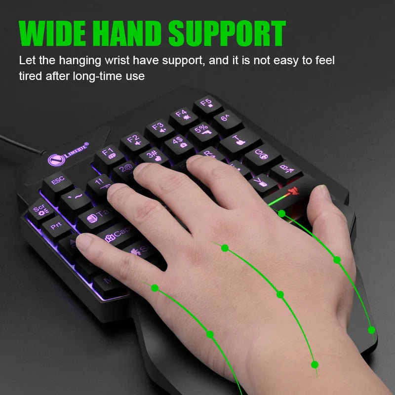 GK103S one-handed luminous gaming mechanical keyboard mouse converter with 1.2 metre cable
