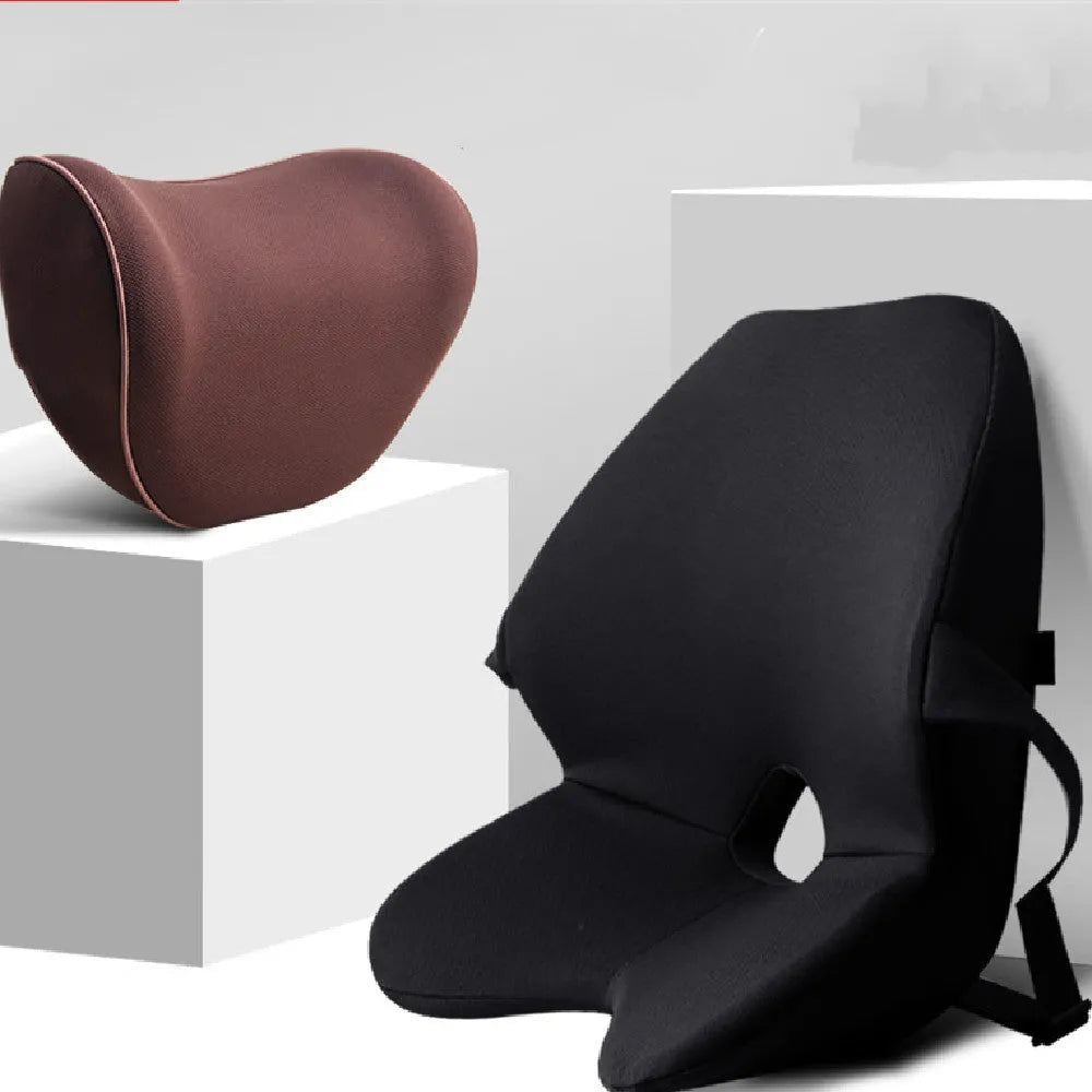 Car seat waist pad lumbar support cushion with memory cotton in multiple colour options