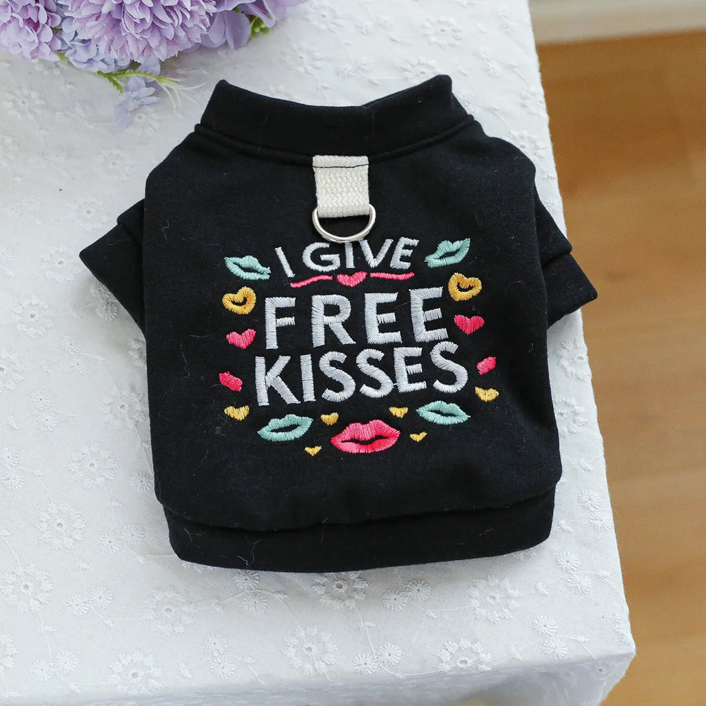 A casual grey pet knitwear jumper for dogs or cats, shown in Kiss Sweater colour.