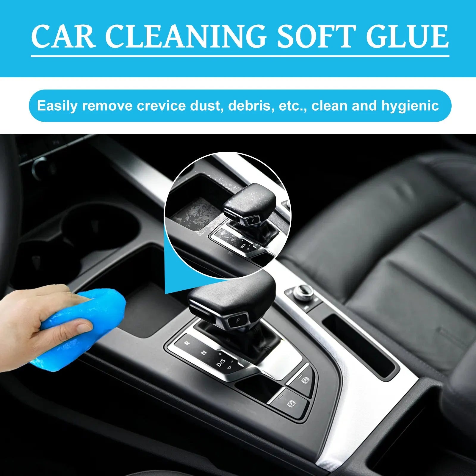 70g car interior cleaning gel for vents and dashboard gaps measuring 6.2x5.7cm