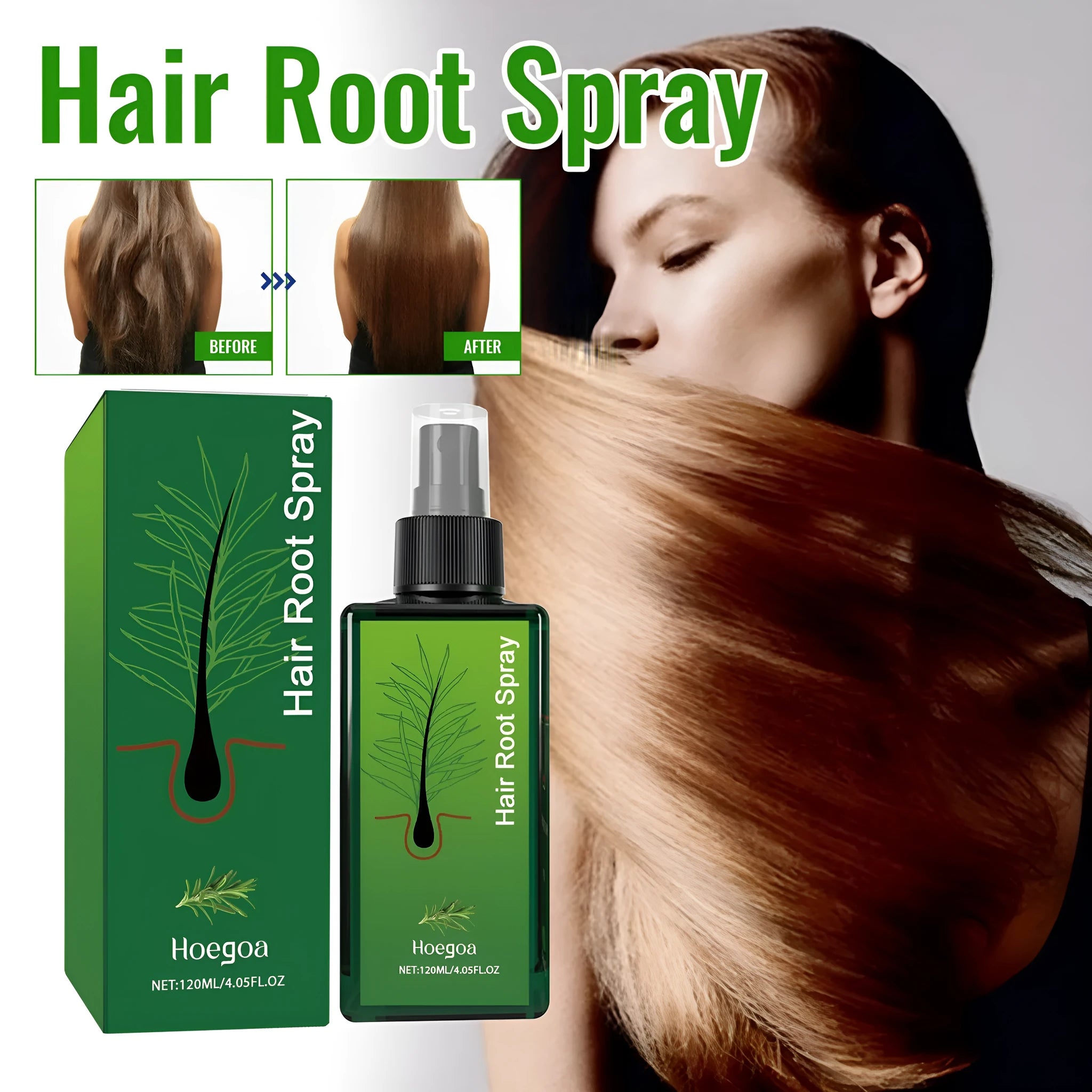 Rosemary dense hair essential oil spray bottle 120ml with spray nozzle