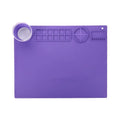 Silicone painting mat with optional mixing bowls for watercolour protection measuring 50x40cm
