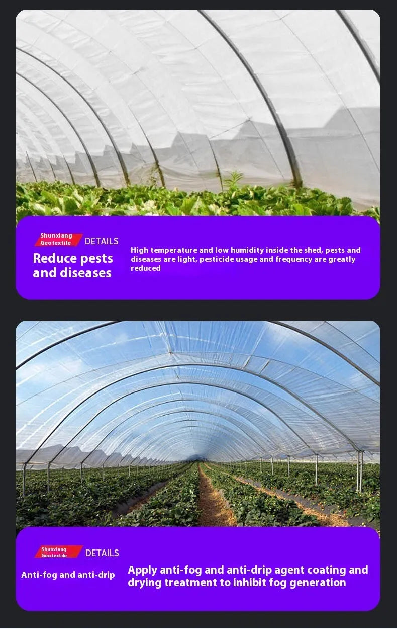 4x8 metre plastic film for greenhouse vegetable shed insulation cold protection