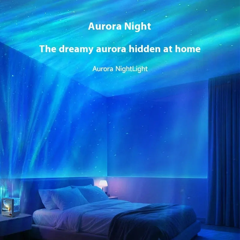 Aurora Treasure Box atmosphere projection lamp with star sea whale light effects and Bluetooth speaker