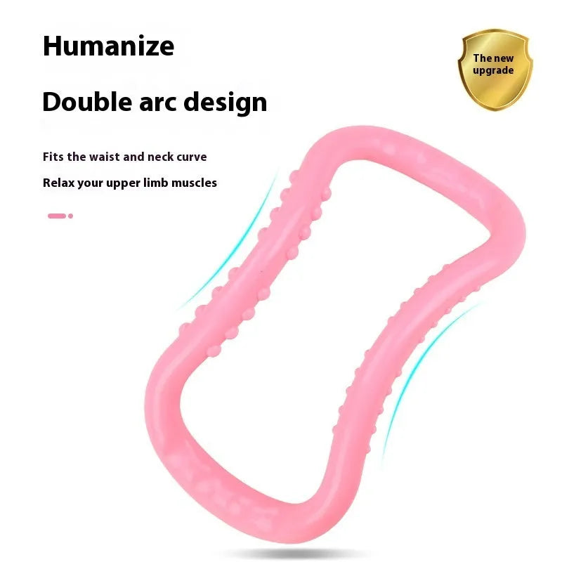 PP plastic yoga stretching ring in blue colour for pilates and flexibility exercises